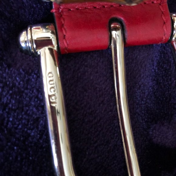 AUTHENTIC Gucci Original Canvas Leather Belt: Size M/L - Picture 4 of 11